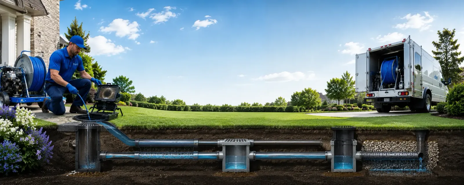 Outdoor drain cleaning information for Roslyn, NY